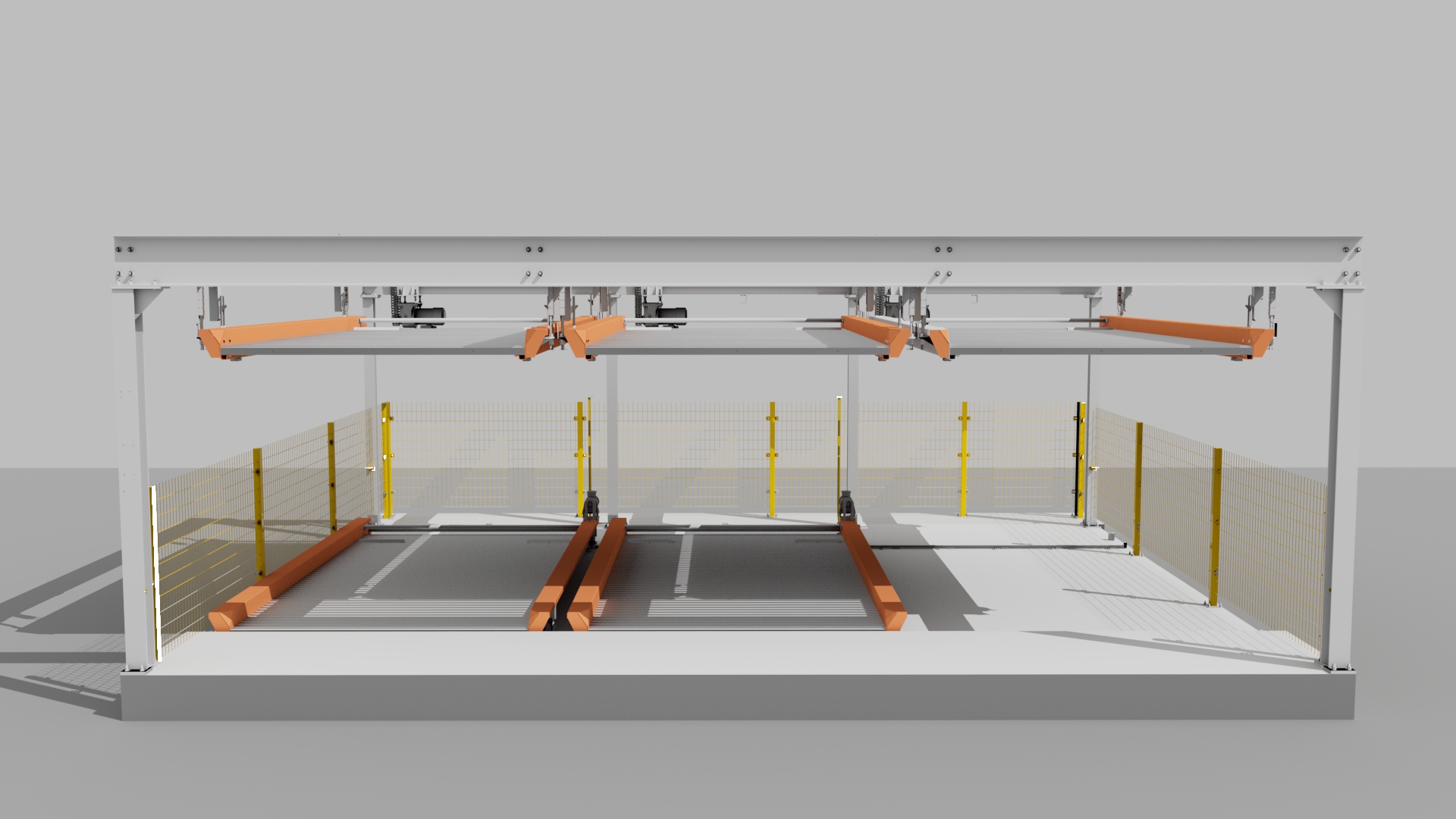 Front view of puzzle parking system image