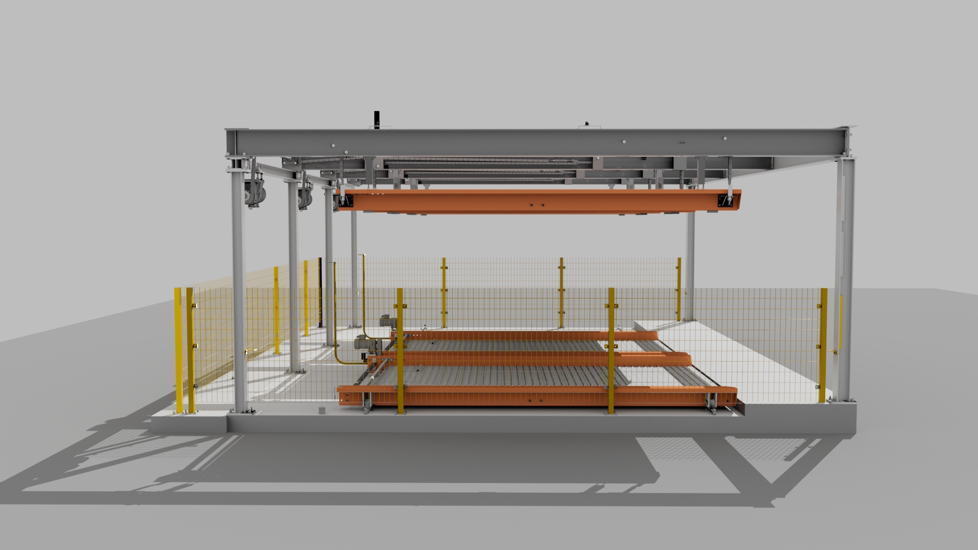 Side view of puzzle parking system image