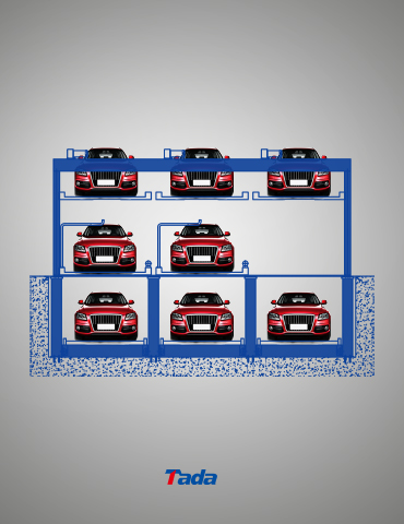 pit model 3-layers puzzle parking system