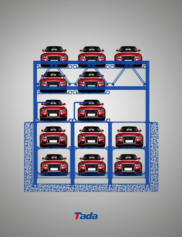 pit model 5-layers puzzle parking system