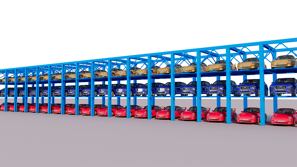 Multiple sets of triple stacker in one group