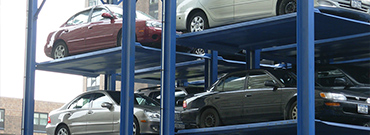 triple stacker parking lift sliding  Image