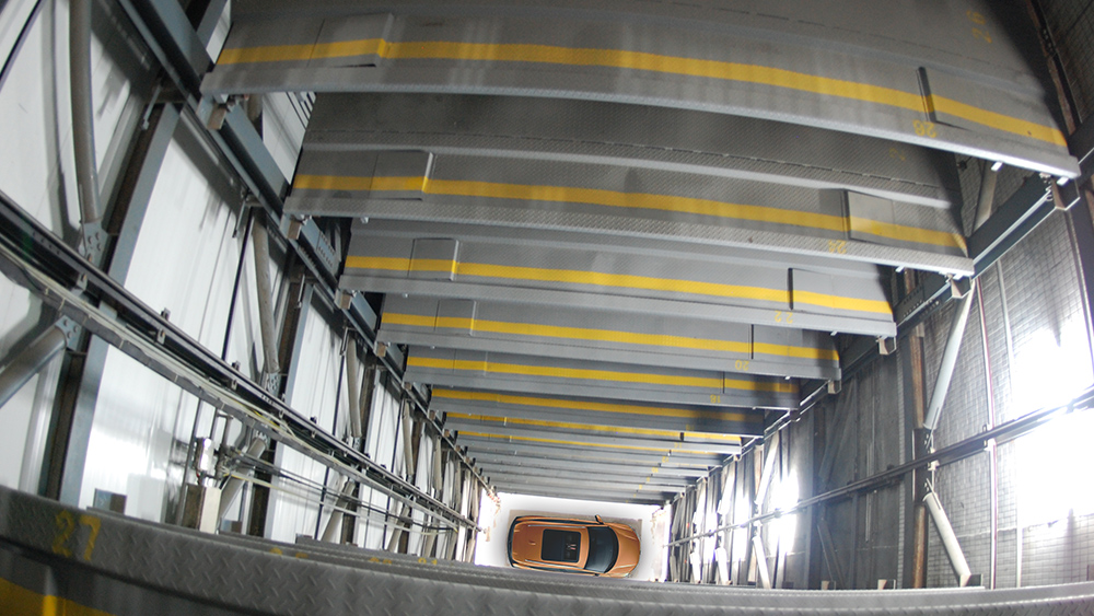 Top View of Vertical Lifting Tower Parking System Image