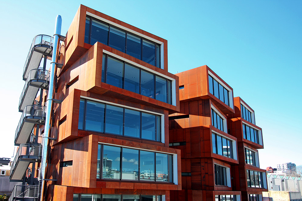 building facade of automatic car parking project