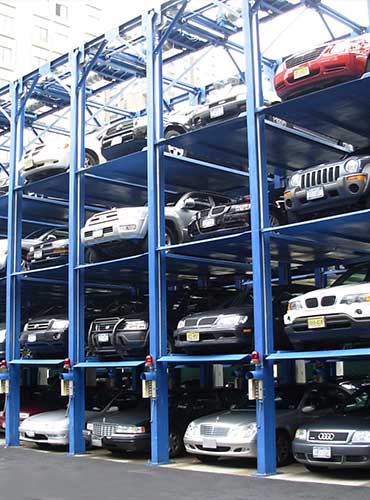 Quad stack parking equipment and car stacker